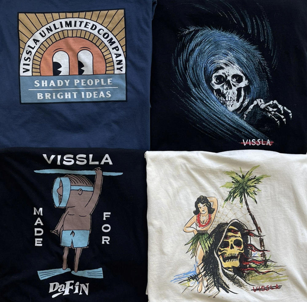 Lot Of 4 Vissla T-Shirts Size L/XL Men’s